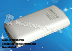 Portable White Poker Scanner Samsung Mobile Power Bank Spy Camera