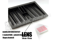 Black Plastic Poker Scanner Casino Chip Tray Camera Approved ISO9001