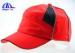 Breathable Red High Profile Custom Running Caps with 100% Polyester Fabric