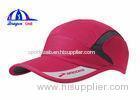 100% Polyester Woven Running Sport Caps Customized Hats With Reflective Printing Logo