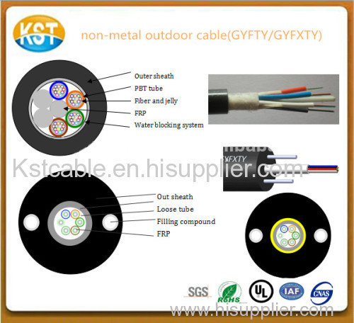 Factory supplier price high quality Non-metal outdoor fibre optic cable GYFXTY/GYFTY communication Central Loose Tube
