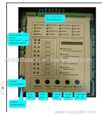 Conventional fire alarm control panel 16 zones loops fire fighting building security systems