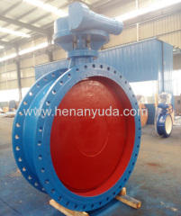 Large dimension EPDM sealing flange type pipenet butterfly valve