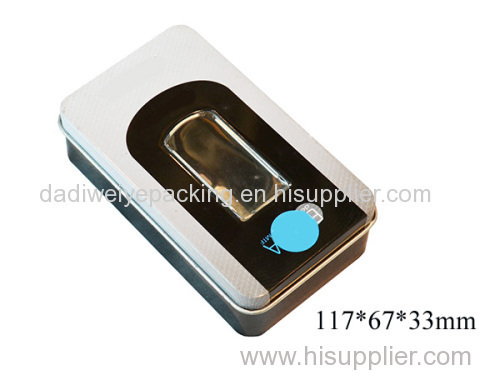 USB Packing Tin Can Electronics Packaging Tins