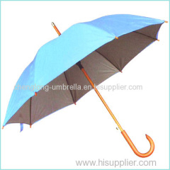 UV COATED UMBRELLA WITH WOODEN HANDLE AND POLE