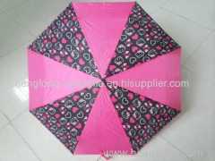 Cuted Hello Kitty Pearl 3 Folding Umbrella