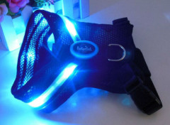 led glowing breathable pet vest cool pet harness for running