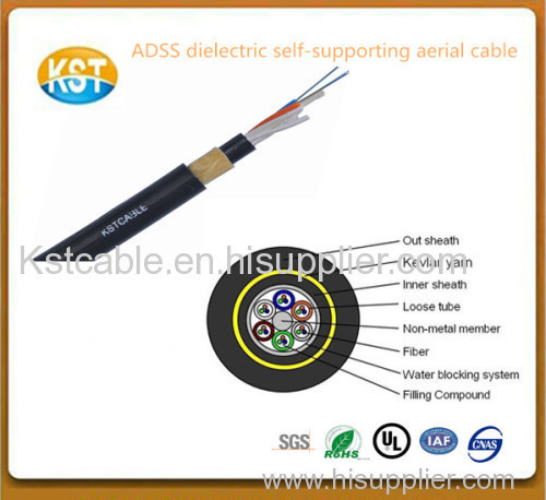 All Dielectric Self-supporting Aerial optic Cable ADSS self-supporting ADSS fiber cable with factory price outdoor cable