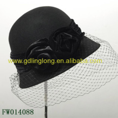 Breathable and Waterproof Adults 100% Wool Felt Hat Buket Wool Hat