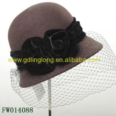 Breathable and Waterproof Adults 100% Wool Felt Hat Buket Wool Hat