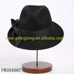 57cm 58cm size Black Australia imported Fedora 100% Wool Felt Hat