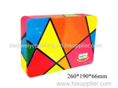 Colorful candy metal tin box