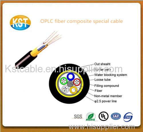OPLC optical composite cable with non-metal member loose tube fiber cable manufacturer of OPLC fiber communication cable