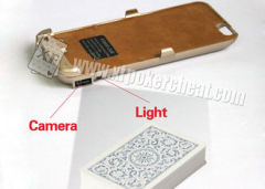 Iphone 6 Golden Plastic Charger Case Poker Scanner With Micro Camera