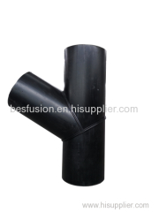 HDPE Fabricated Wye Tee 45deg