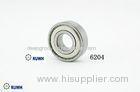 Single Row Double Shielded Ball Bearing 6204 ZZ With 20mm Bore Size