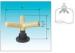 Hub and lateral for top mount 3 laterals control valves 6" Flange 3" Riser tube