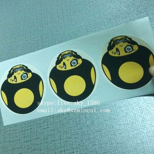 Minrui Free Customized Service Self Destructive Sticker Custom Printing Eggshell Sticker