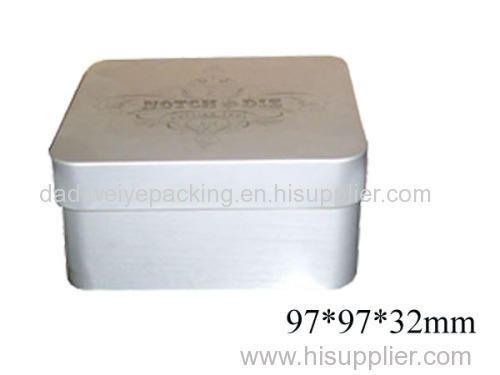 mall Square Jewelry Storing Metal Tin Box with Four Boxes Inside