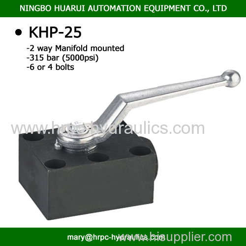 3-way ball valve for manifold mounting dn 25 carbon steel