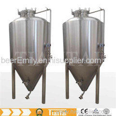 100l--10000l conical fermenter with glycol cooling jacket