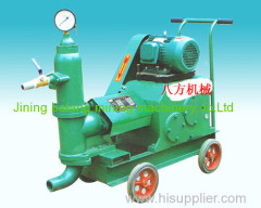 Single cylinder piston grouting pump