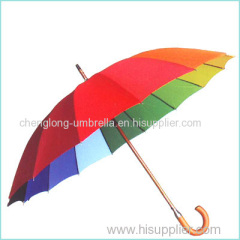 AUTO OPEN 16 COLORS RAINBOW UMBRELLA