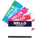 Blanks Eggshell Vinyl Stickers Printing With Hello My Name Is Strong Adhesive Cannot Remove Eggshell Sticker