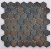 Hexagonal Shape Iridescent Glass Mosaic