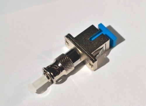 ST-SC male to female fiber optic adapter