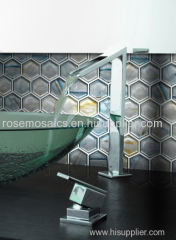 Hexagonal Shape Iridescent Glass Mosaic