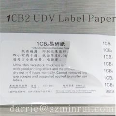 1CB2 Ultra Destructible Label papers in rolls.suitable for big and small size labels