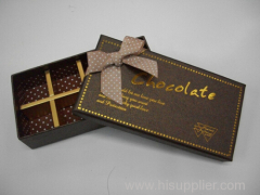 Hot Sale Paperboard Chocolate Box with Bowknot