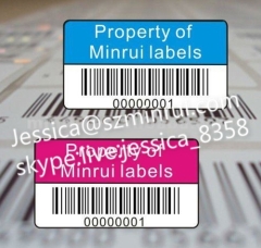 Shenzhen Manufacturer Custom Printing Adhesive Barcode Label Sticker Matte Finish Security Barcode Label Sticker