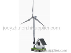 Custom Solar Windmill with Small House Radio Player wind turbine models