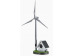 Custom Solar Windmill with Small House Radio Player wind turbine models