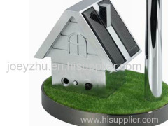 Custom Solar Windmill with Small House Radio Player wind turbine models