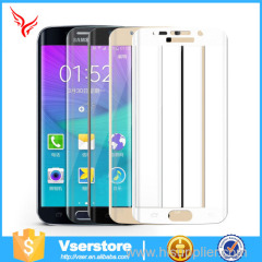 New coming tempered glass meterial curved produced screen proector for samsung s6 edge tempered glass screen protector