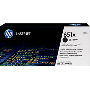 HP CE340A LASERJET 651A ORIGINAL TONER CARTRIDGE - BLACK