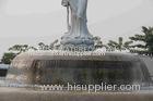 Customized Outdoor Waterfall Fountains With Sculpture In The Center