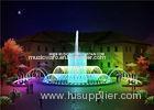 Outdoor Garden Water Fountains With Lights Round Shape For Hotel