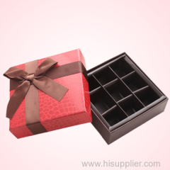 Nice special paper cover Chocolate Box with Bowknot