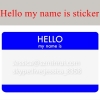 Custom 90X60MM Size Badge Name Tag Hello My Name Is Blank Style Vinyl Eggshell Sticker Adhesive Sticker