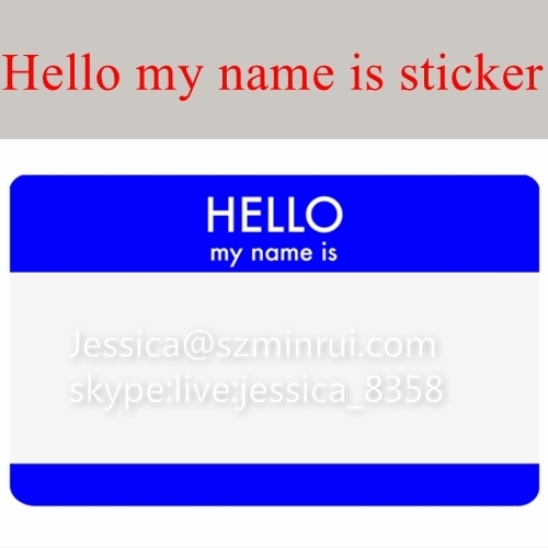 Blanks Eggshell Vinyl Stickers Printing With Hello My Name Is Strong Adhesive Cannot Remove Eggshell Sticker