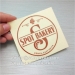 Brown Printed Round Bakery Bread Use Transparent Vinyl Seal Stickers