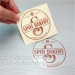 Brown Printed Round Bakery Bread Use Transparent Vinyl Seal Stickers