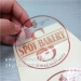 Brown Printed Round Bakery Bread Use Transparent Vinyl Seal Stickers