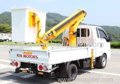 Donghae Aerial working platform truck mounted crane telescopic boom crane bucket