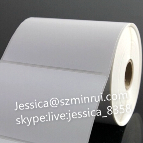 Custom Destructible Vinyl Label Materials Blank Die Cutting Rough Paper Sticker Roll Security Sticker Materials