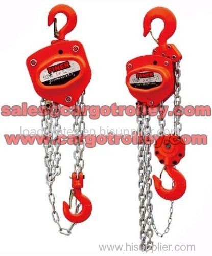 Chain pulley blocks price list and manual instruction